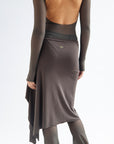 DRAPED SLEEK SKIRT